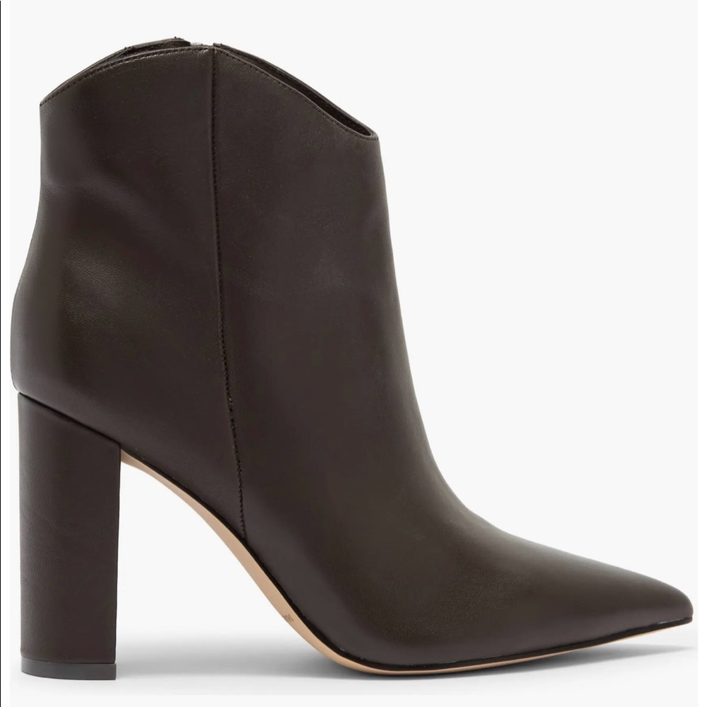 Pointy toe booties.